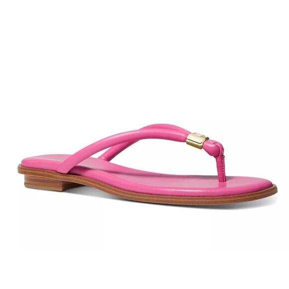 Michael Kors Women's Annie Thong Flat Sandals, Pink Size 6M - Picture 1 of 5
